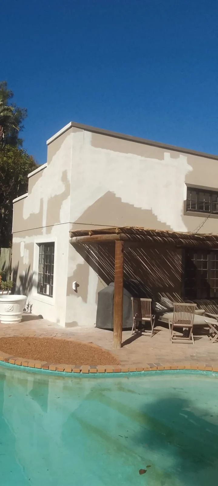 Exterior house renovation and construction project